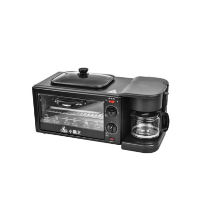 小霸王多功能早餐机三合一全自动烤面包机智能电烤箱礼品一件代发