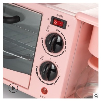 网红新飞早餐机家用全自动多功能三合一电烤箱迷你蛋挞机一件代发