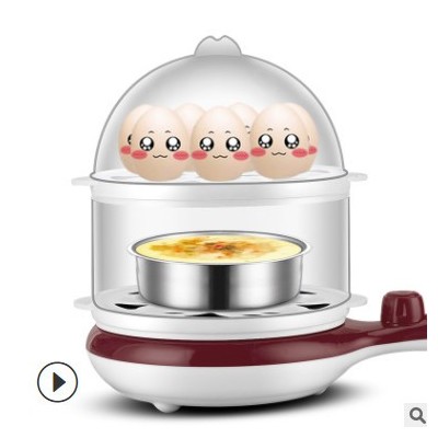 一件代发厂家直销双层小煎锅煎蛋器煮蛋器小型蒸蛋器早餐机不粘锅