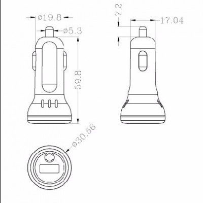 深圳华科达** 车充外壳、汽车充电器外壳、352单USB+线口车充、车充五金自动车床车件、车载手机支架、适配器外壳