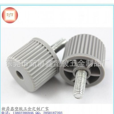 abs灰色电器可调地脚  圆柱直纹可调支撑脚  m8家具五金配件地脚图3