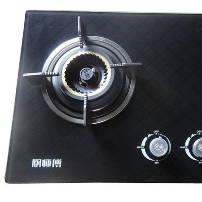 厨卫电器批发厨房电器厂家加盟**双眼灶具厨师傅品牌D08嵌入式燃气灶图3