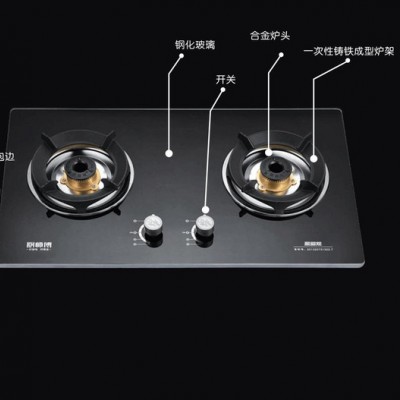 厨卫电器批发 厨房电器 厂家加盟**双眼灶具厨师傅品牌嵌入式D89燃气灶 燃气灶具图2