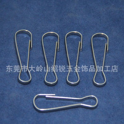 不锈钢猪胆扣40mm 窗帘扣  电器配件挂扣 箱包圆尾扣图1