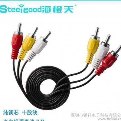 影音电器配件 三分三 六头 AV线 三色线 ** 网络播放器专用图2