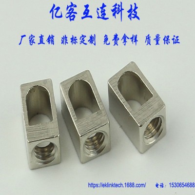 压线框端子铜方块 智能家电铜柱 铜螺母用于贯通式端子台铜接线柱图2