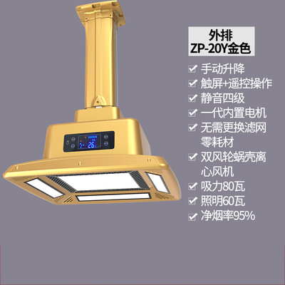 **棋牌室空气净化器吸烟灯麻将机房全自动家用抽烟机吸烟宝照明灯具 棋牌室灯图8