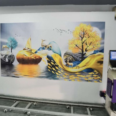 弘彩数码 新津智能墙体彩绘机 电视机墙怎么表画 ** 全国供应图2