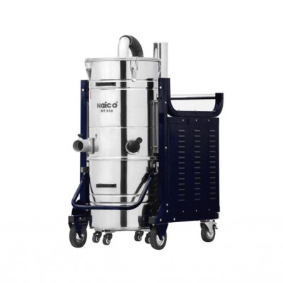NACO 大功率吸尘器 380V 7.5KW 三项电移动式  厂房车间使用移动除尘机 100L不锈钢桶 大吸力配件齐厂家