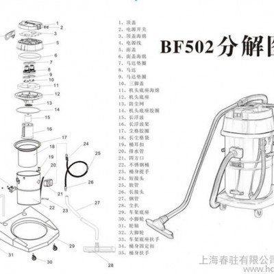 酒店用吸尘吸水机 办公室用吸尘器 保洁用干湿吸尘器 洁霸BF502图1