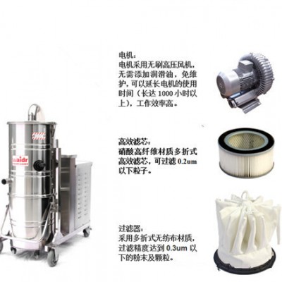 车间环保吸尘清洁设备|威德尔WX100/40大功率吸尘器厂家图2