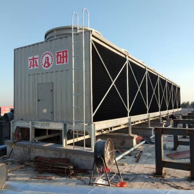 上海本研制冰机配套用嘉定BY-H-200TC7方形横流冷却水塔 无飞水点波斜纹填料 超静音电机风机减速机
