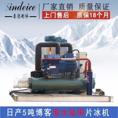 Sindeice（森德）SDLF-5TR4 5吨海水制冰机 码头海鲜保鲜制冰机 海水片冰机 306不锈钢制冰设备