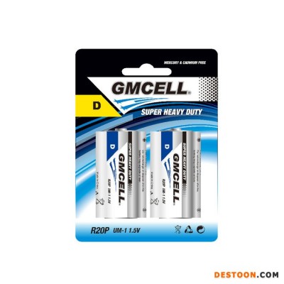 GMCELL 1.5V干电池 1号电池 R20P 一号碳性电池 热水器 燃气炉专用电池