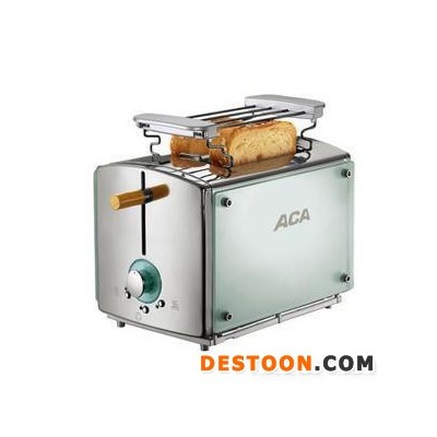 ACA/北美电器 AT-S0802A多士炉不锈钢烤面包机烘烤/加热/解冻七档