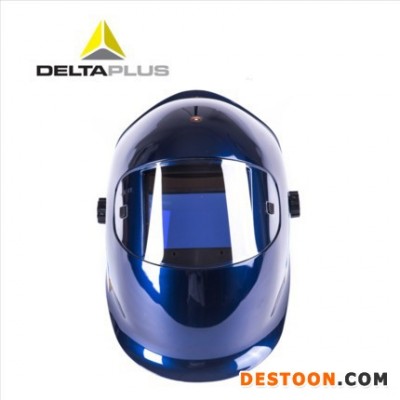 DELTA/代尔塔101505自动变光电焊面屏 PC镜片 带有吸汗带 太阳能充电 防喷溅 防颗粒物 防光辐射