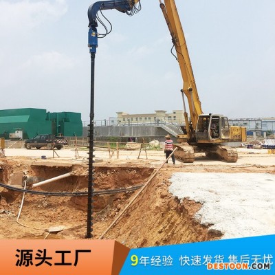 北奕  螺旋钻机 太阳能光伏立柱打桩机 挖掘机挖坑机
