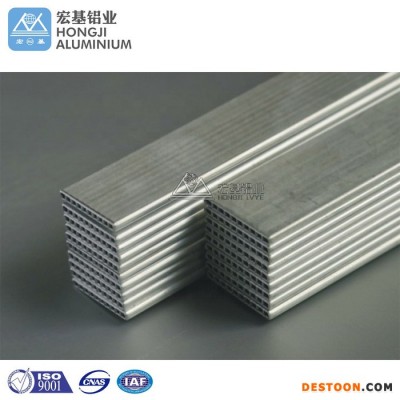 宏基铝业HJ-BG-003 铝型材厂家 铝管散热器 铝合金空心管散热器 灯具散热器型材定制
