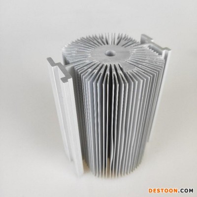 聚力 6压铝型材太阳花散热器LED灯具散热器铝型材开模定制