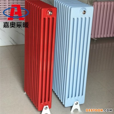 嘉奥采暖 scggz406暖气片 钢四柱散热器 钢制柱式散热器价格
