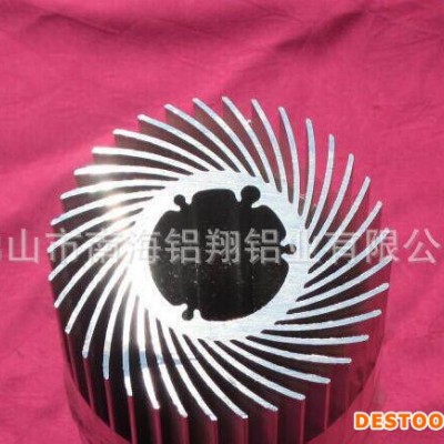 生产高难度太阳花铝型材 异形散热器铝型材开模定做