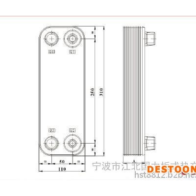 钎焊板式热交换器 B3-028 专业生产 钎焊板式冷却器 （宁波国力）欢迎定购 太阳能冷却器