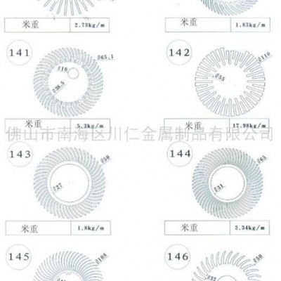 供应139-146号太阳花散热器型材