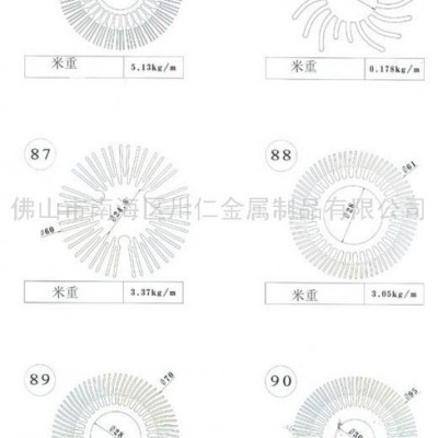 供应85号-90号太阳花散热器型材