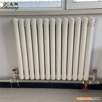 志翔 钢管柱式散热器 钢二柱散热器 钢制二柱型暖气片规格