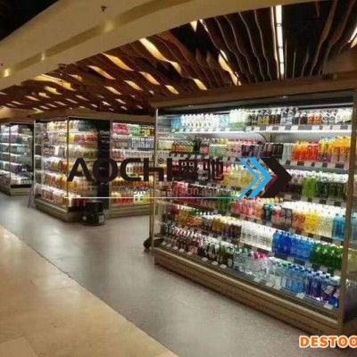 奥驰冷链商超风幕柜水果保鲜柜冷藏酸奶保鲜冰柜定制厂家图1