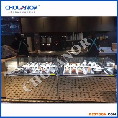 供应CHOLANOR蛋糕柜1.2米直角蛋糕展示柜/饮品冷藏柜水果饮料保鲜柜全国联保 咖啡店甜品柜