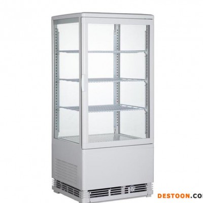 米通MT-78四面玻璃冰箱饮料展示柜冷藏柜立式保鲜柜台式