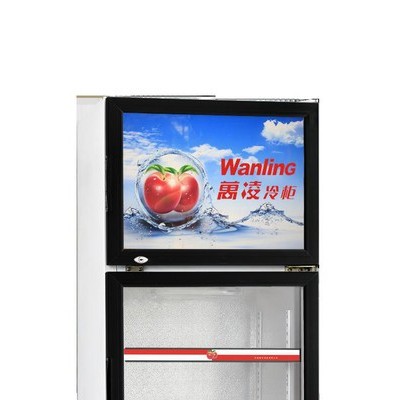 万凌立式双温展示柜 商用冰柜立式冷冻冷藏食品保鲜柜