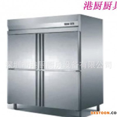 不锈钢冷藏保鲜柜 立身冷冻冷藏四门冰柜 商用厨房冰箱