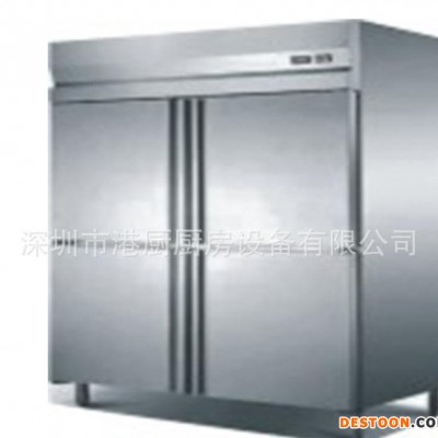 直批 304不锈钢冷冻保鲜柜 四门单温冰箱 厨房立式高身冰柜
