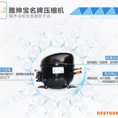 商用冰柜雅绅宝 立式展示柜 2门蔬菜保鲜柜 厨房冷柜价格