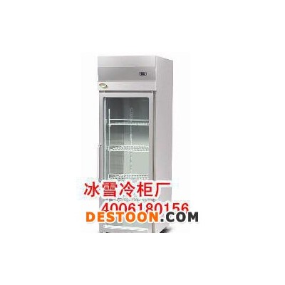 深圳冰柜 立式玻璃门厨房柜单门不锈钢鲜肉保鲜柜商用冰箱展示柜