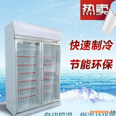 [新品]双门冰柜 立式保鲜柜 冷藏展示柜 食品饮料展示柜图1