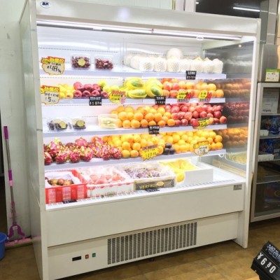 龙柏风幕柜水果保鲜柜商用冰箱立式饮料冷冰柜麻辣烫点菜柜冷藏展示柜 日式蛋糕柜