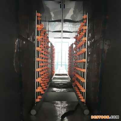 【恒泰**吊链式玻璃盆清洗烘干机托盘胶箱悬挂式超声波喷淋清洗线 超声波清洗设备图1