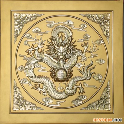 南古吊顶600*600彩绘吊顶集成吊顶铝天花扣板