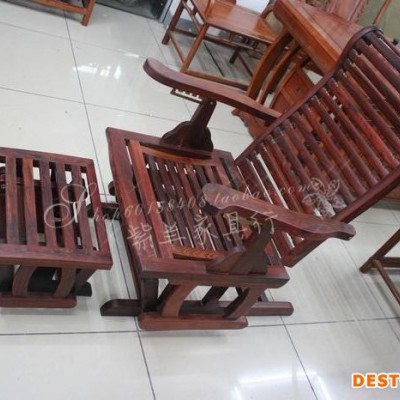 红木家具 老挝大红酸枝摇椅 实木摇椅 休闲椅 按摩椅 躺椅