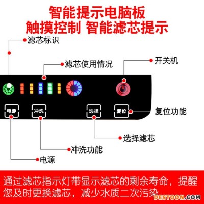 家用净水器diy纯水机 陶氏ro膜反渗透五级 厨房直饮净水机过滤器75G