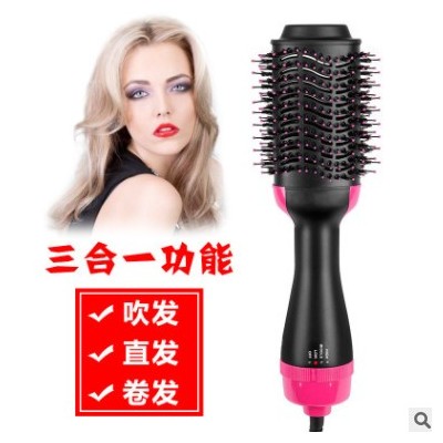 亚马逊爆款热风梳吹风造型梳多功能负离子吹风机卷直发梳厂家直销图3
