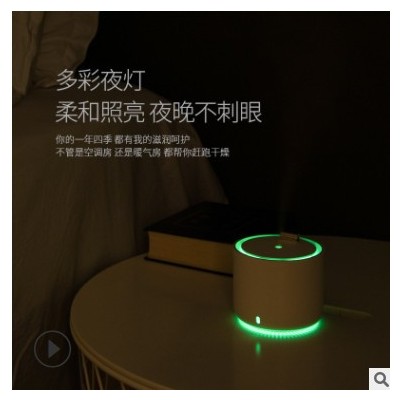 迷你加湿器usb个性创意礼品家用卧室桌面增湿器七彩氛围夜灯H04图2