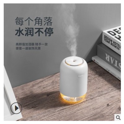 香薰加湿器USB迷你便携桌面大雾量车载雾化器补水美容仪彩夜灯H03图3