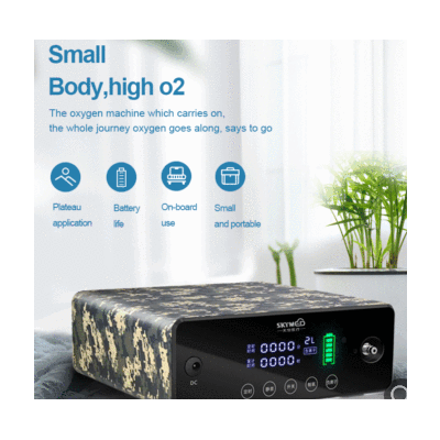 外贸出口英文版户外带电池制氧机 2L便携式跨境专供吸氧机 氧气机图2