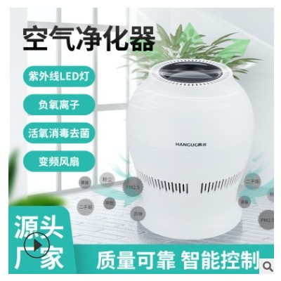 厂家批发空气净化器紫外线消毒除味除甲醛白色智能家用净化器图3