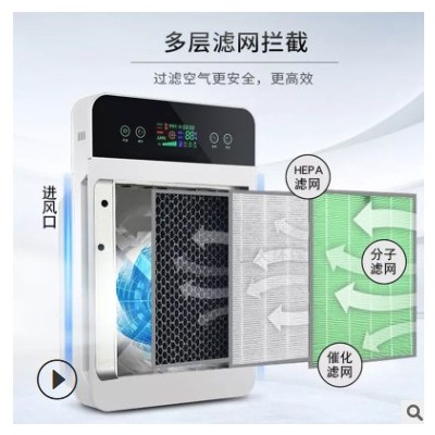 跨境外贸空气净化器家用负离子PM2.5除甲醛烟雾礼品air purifier