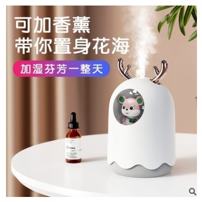 创意小家电桌面家用萌宠加湿器雾化器小型七彩加湿氛围灯加湿器图2